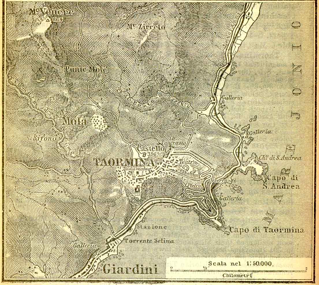 mapa de taormina sicilia