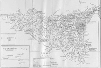 Mapa antiguo de Sicilia